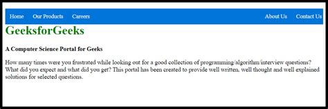 How To Create Right Aligned Menu Links .